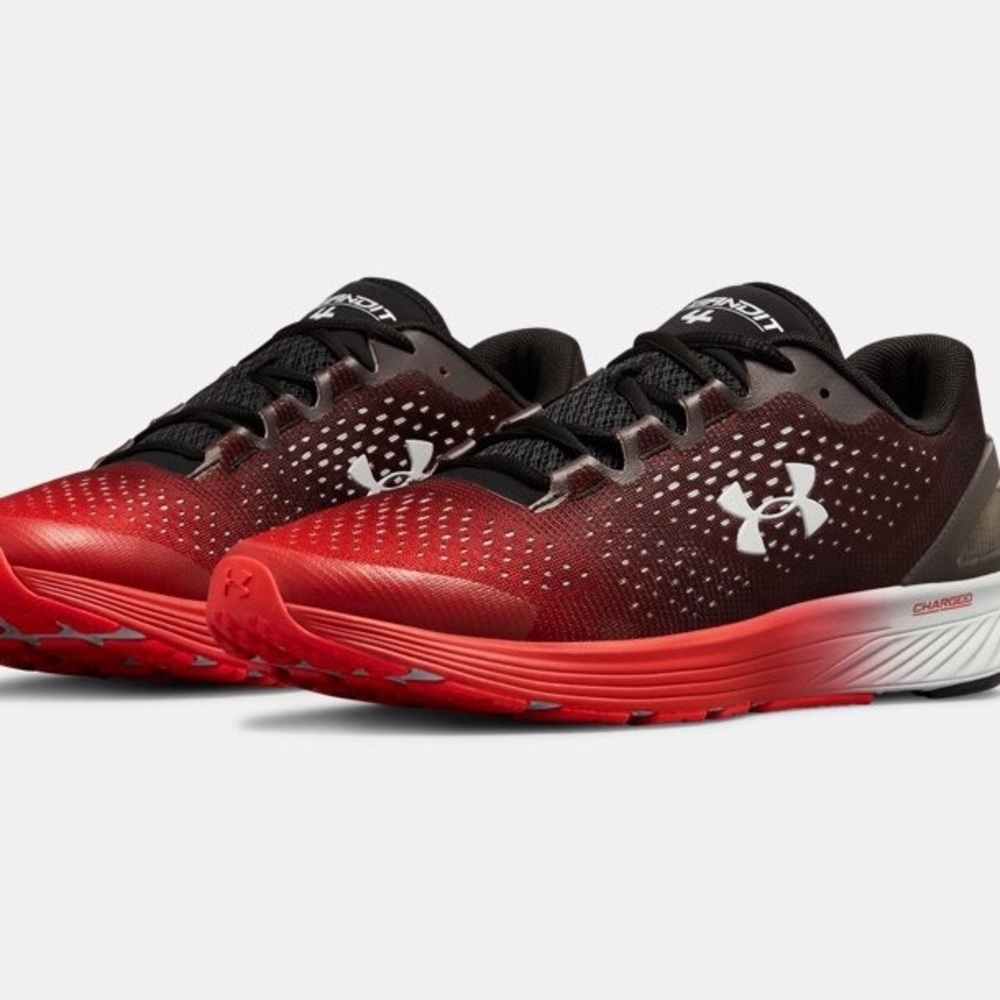 UNDER ARMOUR CHARGED BANDIT 4 BLACK/RED ASST SIZES